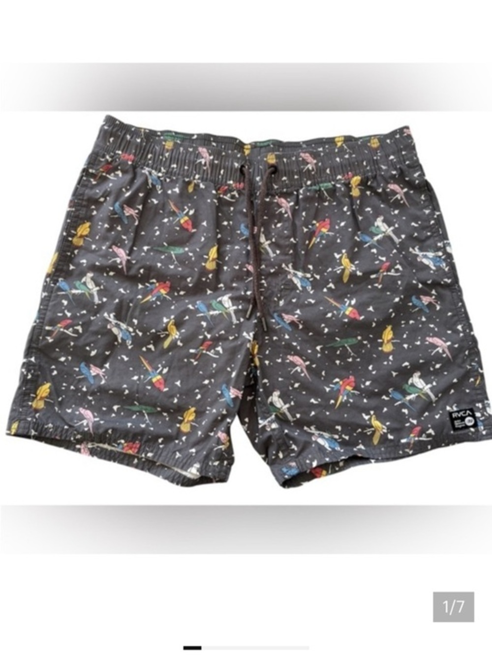 RVCA board shorts Colorful parrot Pattern